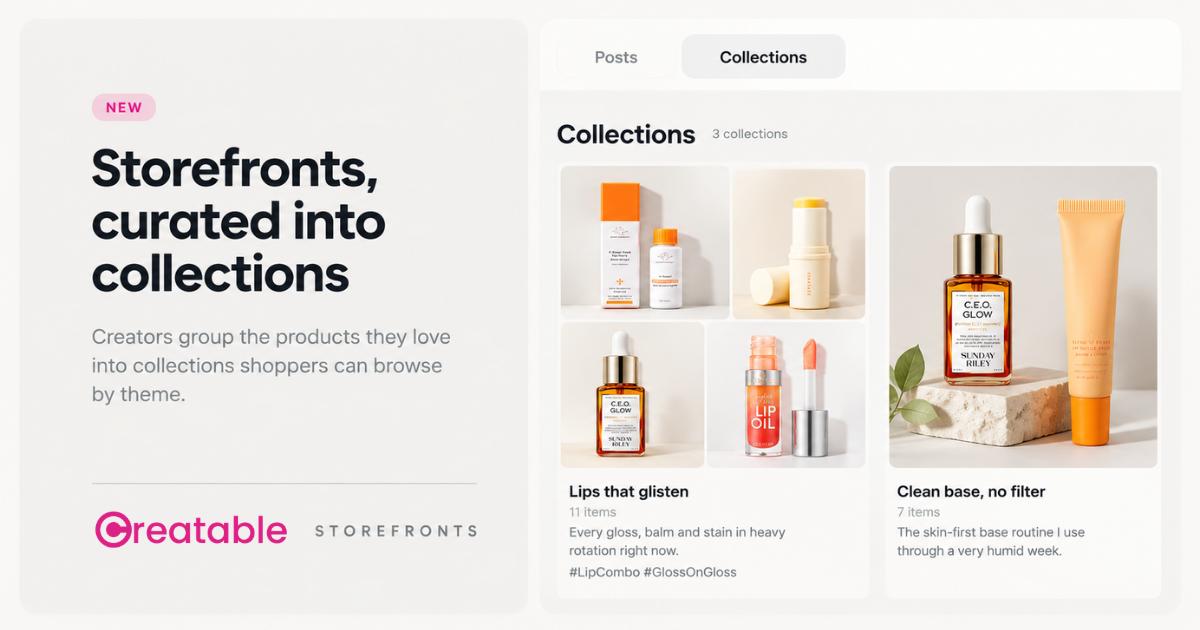 Multiple curated product collections for storefronts